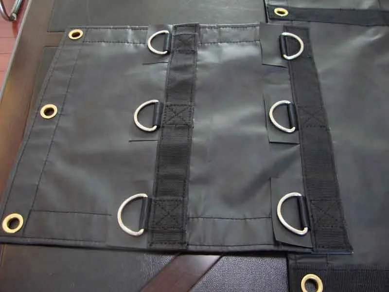 
Waterproof PVC vinyl coated fabric flatbed D-ring lumber tarps for sale 