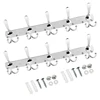 Wall Mount Coat Hook 2 Pack 15 Hooks Coat Hangers Rack Robe Hat Clothes Hook Stainless Steel Coat Rack Mop and Broom Holder