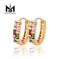 

2019 IPMIN hot selling fashion jewelry mixed color zircon earrings