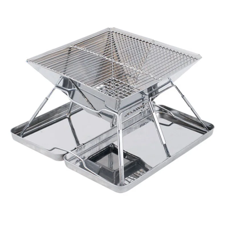 

small size outdoor stainless steel survival folding camping stove