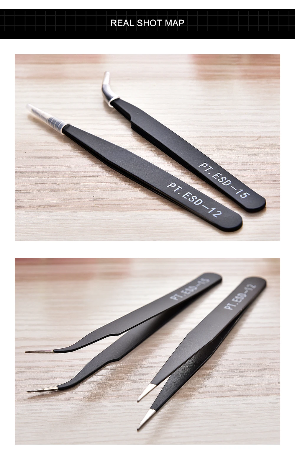 Fulljion Eyebrow Eyelash Tweezers Stainless Steel Pinzas De Ceja ...