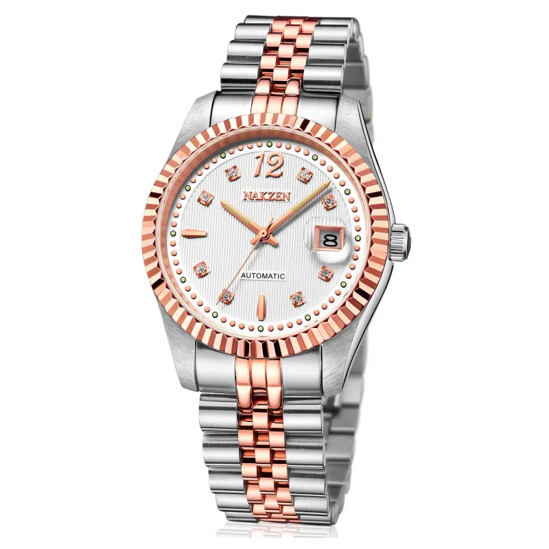 

Nakzen band 316L stainless steel OEM luxury automatic watch, Choose