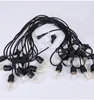 Wires rubber wire 14.6M with 15/24sockets without lamp E27 socket belt string light outdoor
