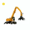 Scarp stationary hydraulic grab with electrical type material handler