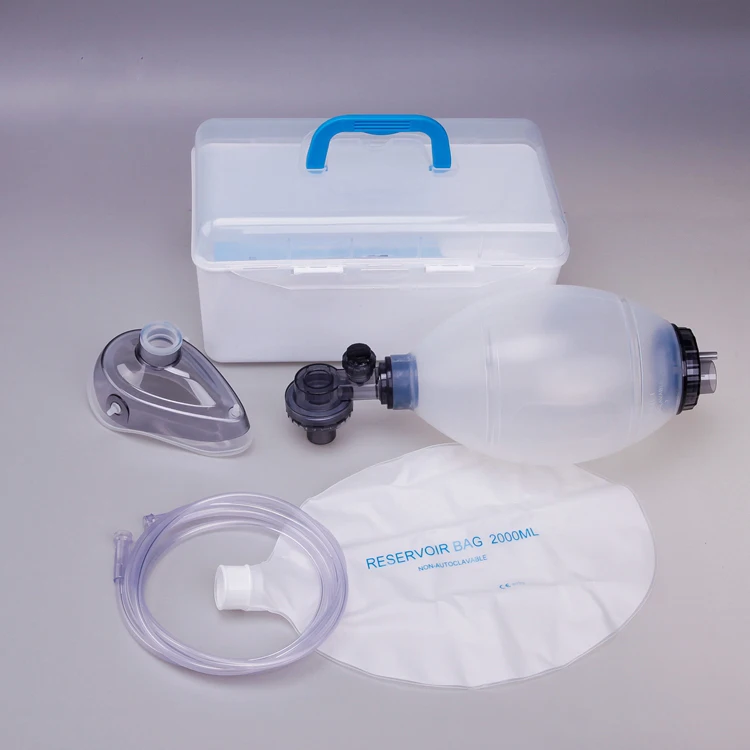 First aid silicone manual resuscitator ambu bag for adult child infant