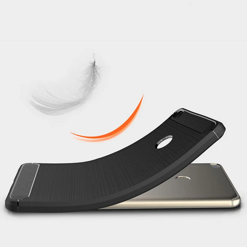Carbon Fiber Tpu case For Xiaomi mi max 2 soft cover