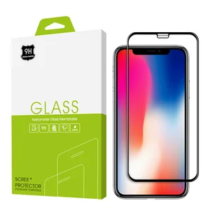 Best Sale 5D Curved Full Cover Tempered Glass Screen Protector for iPhone X Including Packing