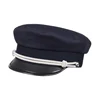 Wholesale Custom Blue Cotton Captain Sailor Hat Pilot Cap With Braided Cord