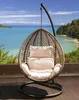 Leaf pattern wicker woven home outdoor or living room chair furniture rattan balcony swing
