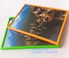 Hot sales cheap small colorful PVC plastic standing photo frame