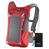 Soft and portable sun-power solar cycling backpack with water bag