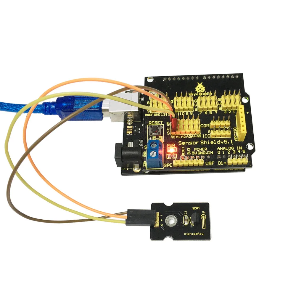 KEYESTUDIO LM35 Linear Analog Temperature Sensor Module for Arduino Project 