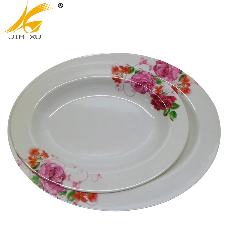 
30% melamine oval plate with customized printing A1 melamine dinner plate 