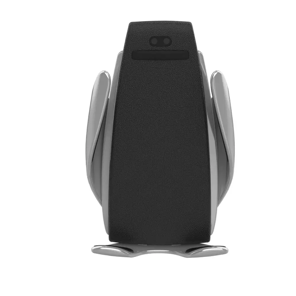 

2019 10W intelligent infrared sensing wireless car mount charger automatic clamping phone holder, Black