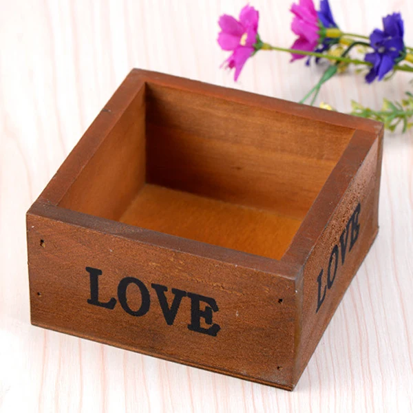 

Wooden flower pot, planter pot, wooden box for flower with custom logo
