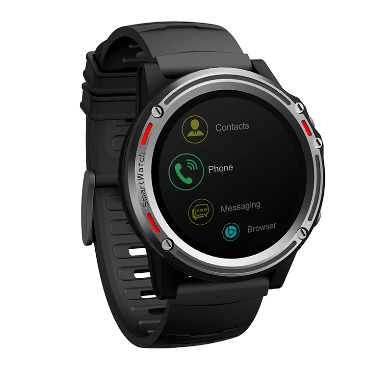 

600 Mah Battery Android 7.1 Smart Watch Wifi 4G Smart Watch With 2Mp Camera, Black+silver