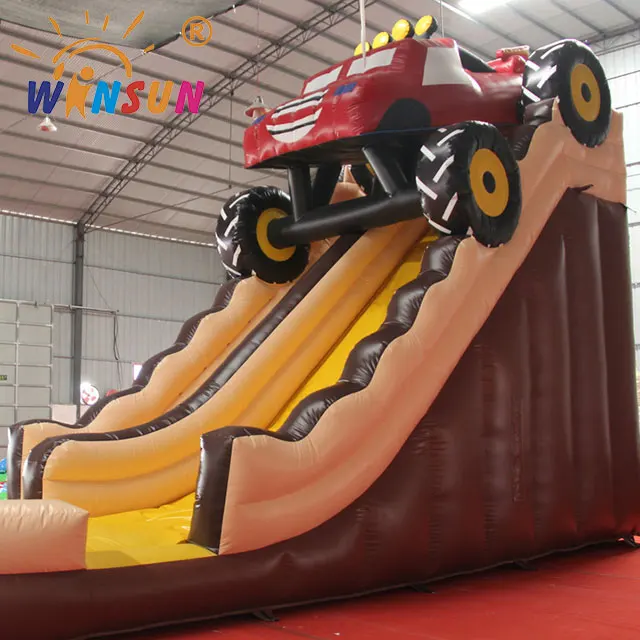 pvc 儿童怪物卡车健身房城堡充气城堡幻灯片 - buy 充气水滑梯,怪物