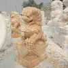 Marble Foo Dog Statue Sculpture