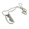 2019 Newest Design Custom Hair Stylist metal Comb Silver Necklace Comb for Beard