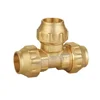 Brass Equal Tee Compression Coupling for Polyethylene Pipe DW608
