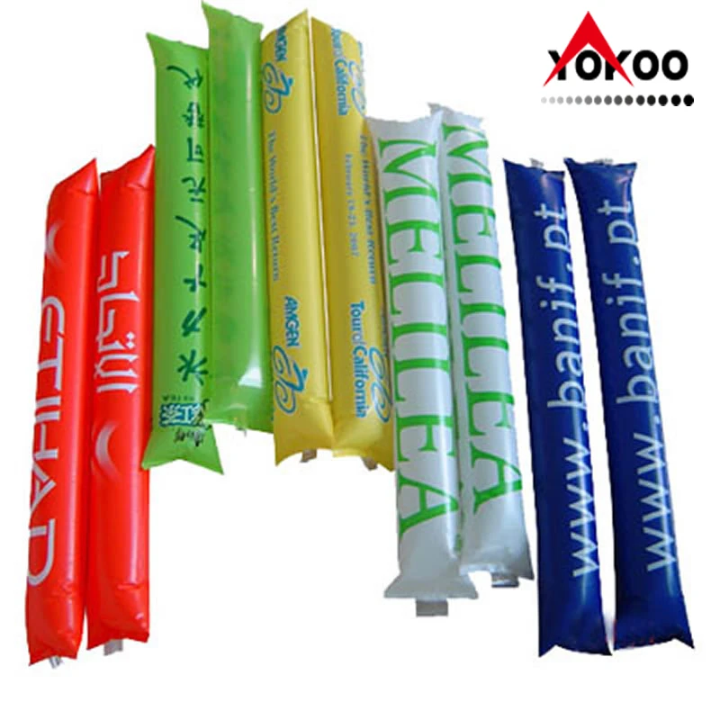 
inflatable bam bam sticks, cheering thunder stick, noise maker sticks 