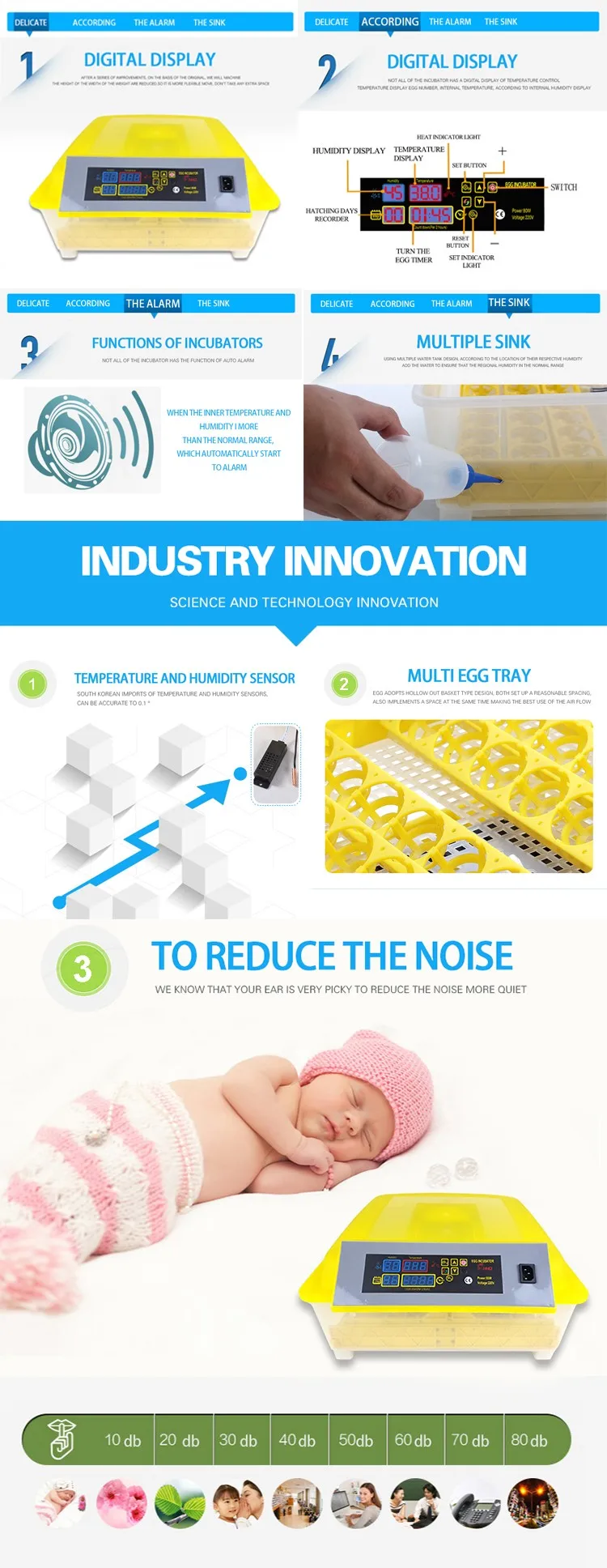 Newest Transparent Base Automatic Poultry Mini Chicken Egg Incubator egg hatching machine Wth CE approved YZ8-48
