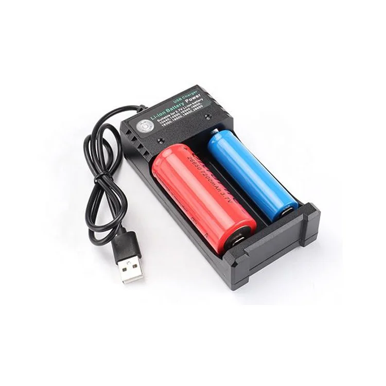 

2 Slot Universal AA 18650 CR123A Rechargeable USB Battery Charger