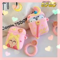 

Free Ship for AirPods 1/2 Case Cute Cartoon Sailor Moon Earphone Case For Apple Cover Finger Ring Strap