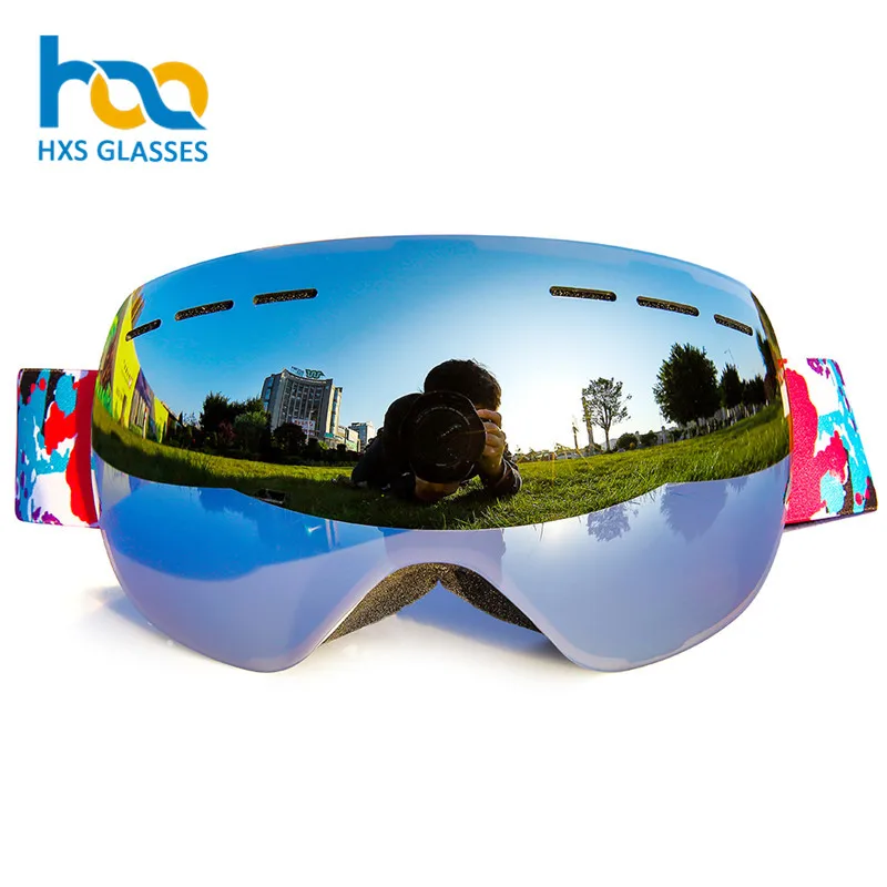 

High Quality Double Layers Anti-Fog Mirror Lens UV400 Custom Winter Snowboard Sport Eyewear Ski Goggles for, Customized