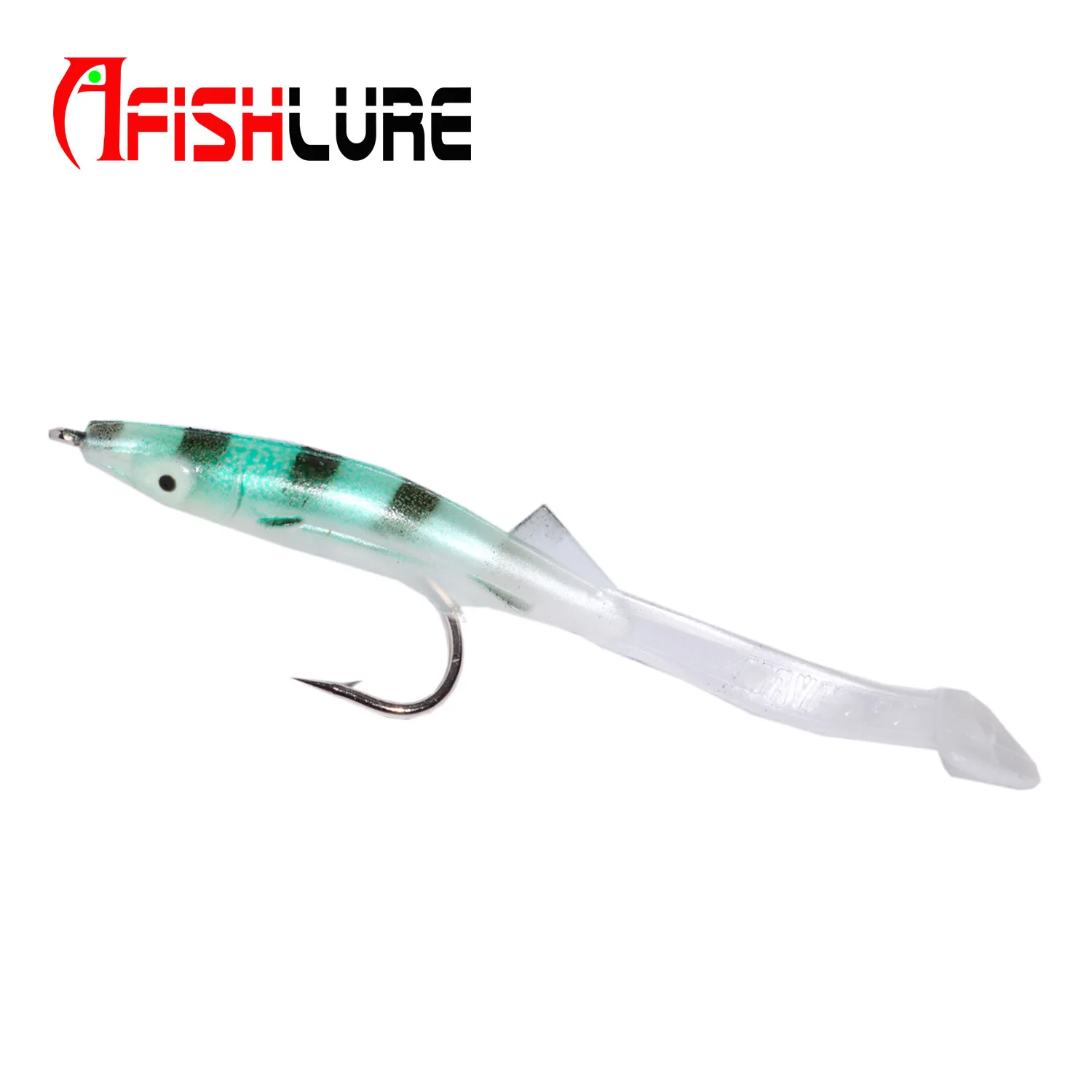 Eel Lure 85mm Soft Silicon Bait With Paddle Tail Spanish Mackerel Lure