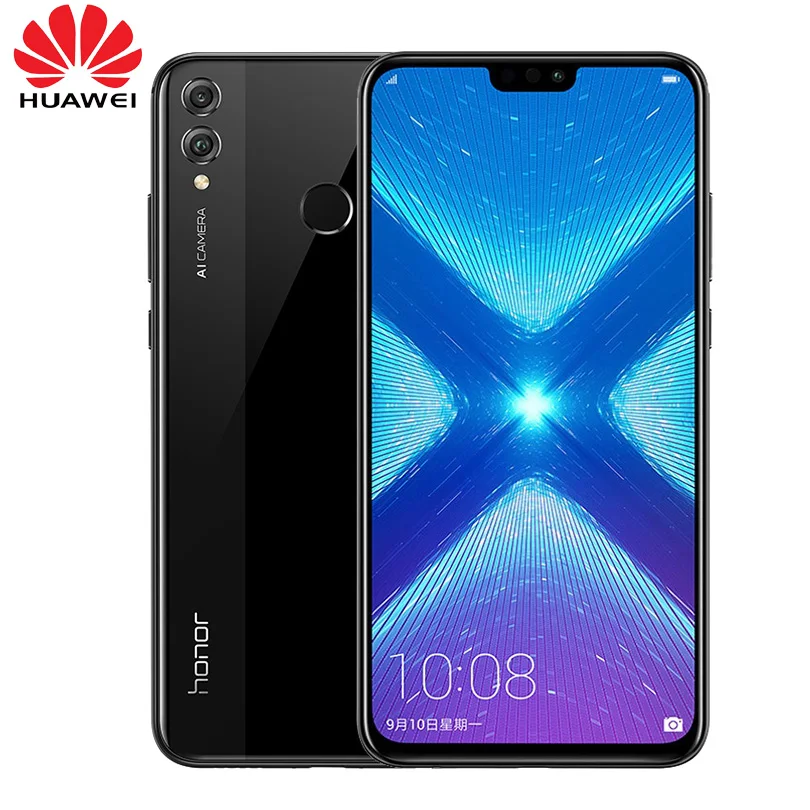 

New Huawei Honor 8X Mobile Phone 6.5 inch Screen 4GB RAM 64GB 128GB ROM 3750mAh Battery Android 8.2 Dual Back 20MP Camera