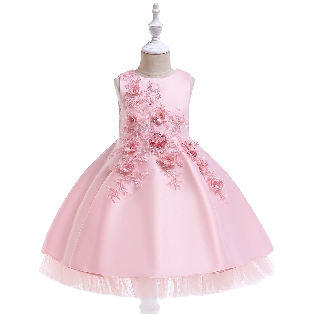 

Latest Model Baby Clothes Chinese Style Tulle Fabric Kids Party Girls Dresses L5056, Pink, blue, purple,champagne