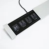 desktop mounted universal socket outlet one side open sliding socket with usb port