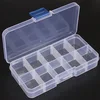 Plastic Clear Adjustable Jewelry Bead Organizer Box DIY Divider Container Box Nail Stone Storage Container Case