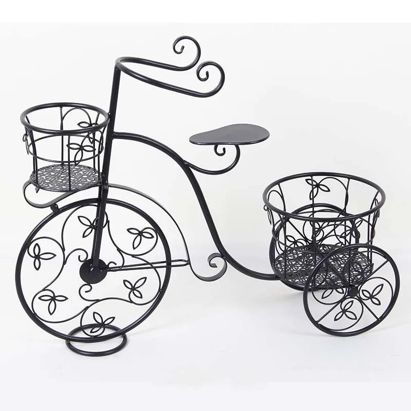 

Metal Cart Flower Rack Display Garden Home Decor Plant Stand Holder