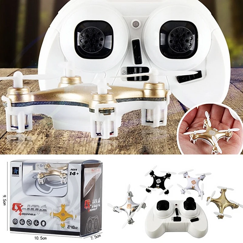 Big Promotion Sales RC Helicopter Cheerson CX-10A RC Quadcopter 4CH 2.4GHz Headless Drone Mode vs CX-10 CX10 - white  Color