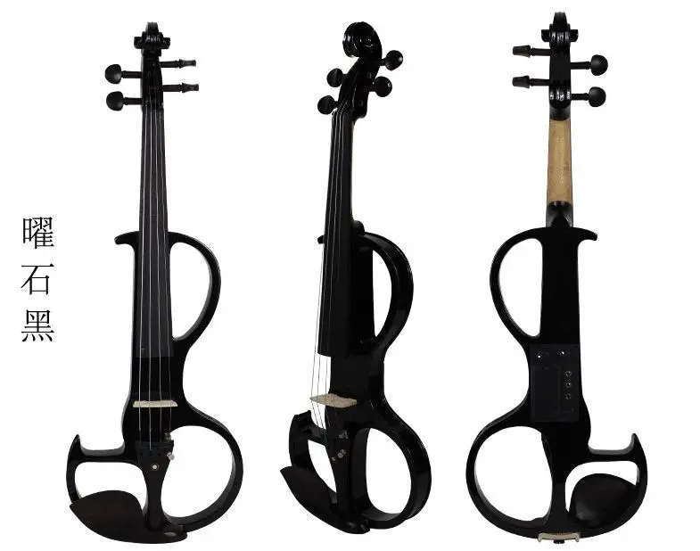 

Factory Solid wood Colorful  Student Electric Violin, Black