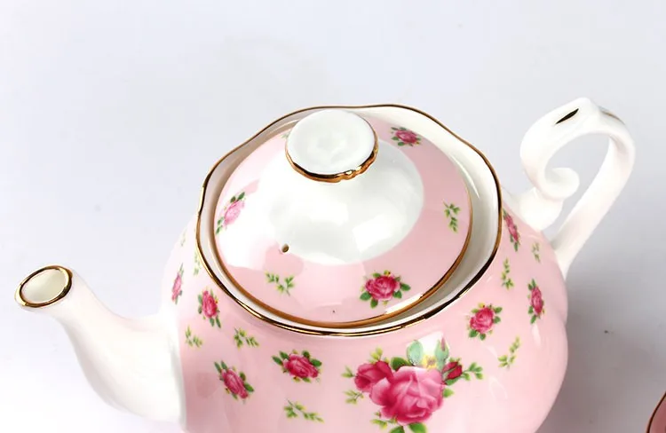 2017 Grace tea sets with pink flower pattern / Royal Style 11pcs coffee sets.jpg