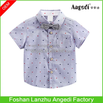 Anak Anak Memakai Desain Mewah Bayi Laki Laki Bow Tie Kaos Dengan Bordir Dicetak Pola Anak Laki Laki Kemeja Poplin Buy Fancy Desain Kemejabayi