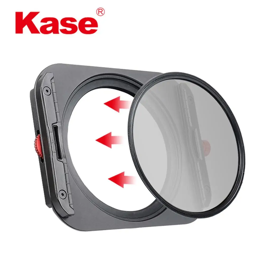 

Kase K100 Slim Filters Holder Set with Magnetic Polarizer Filter For 100mm System Square Filters Kase Filters, Black
