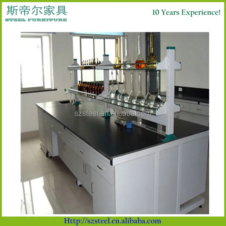 Compact Panel Wood Lab Center Bench Wood Lab Island Bench With