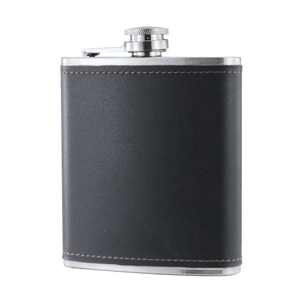 

Wedding Favors Liquor Jagermeister Custom Quality Leather Hip Flask Laser Engraving, N/a