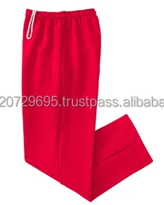 red and white sweatpants