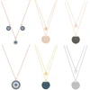 2019 GINGER Mysterious Color Double Necklace Women's Round Pendant Chic Stacked, Modern-inspired Layered Glamour Rose Gold