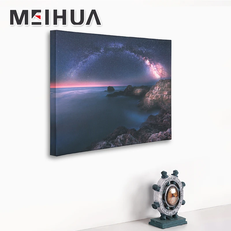 Beautiful design custom canvas painting with led light picture