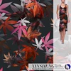 Custom leaf design Digital printing chiffon for shell fabric