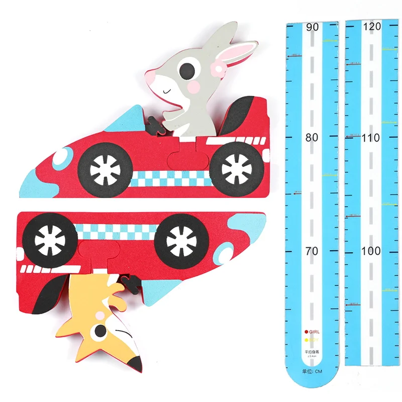 

The latest 2021 wall sticker magnetic height measuring ruler for children, Red+blue+black