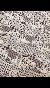 cotton crochet lace fabric by the yard
