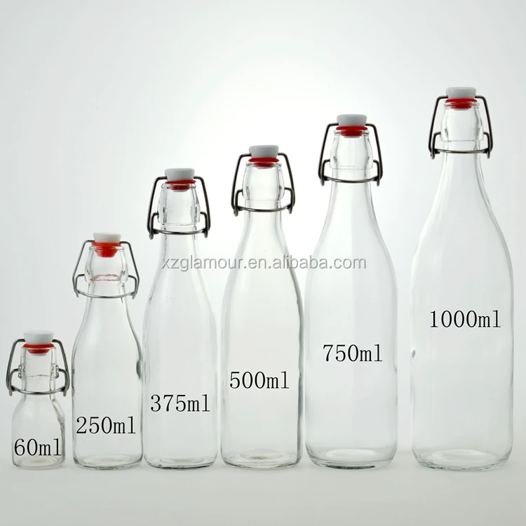 8 PACK Swing Top Glass Bottles - 16 Oz Flip Top Beer Brewing Bottles