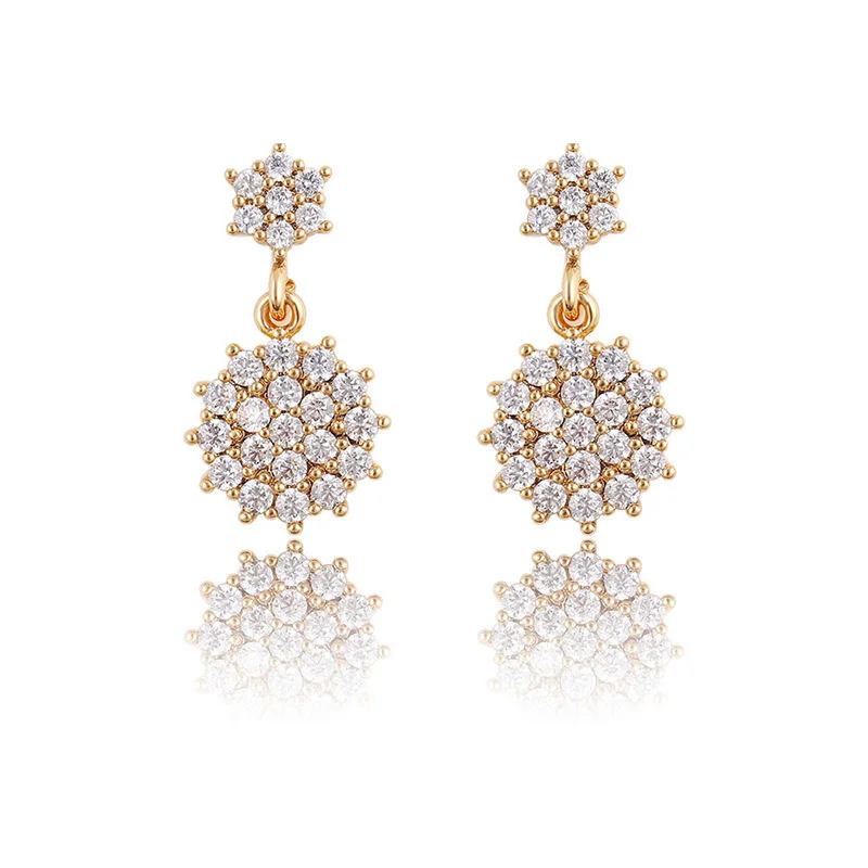 

91234-Xuping 3 gram gold beautiful designed earrings price, White